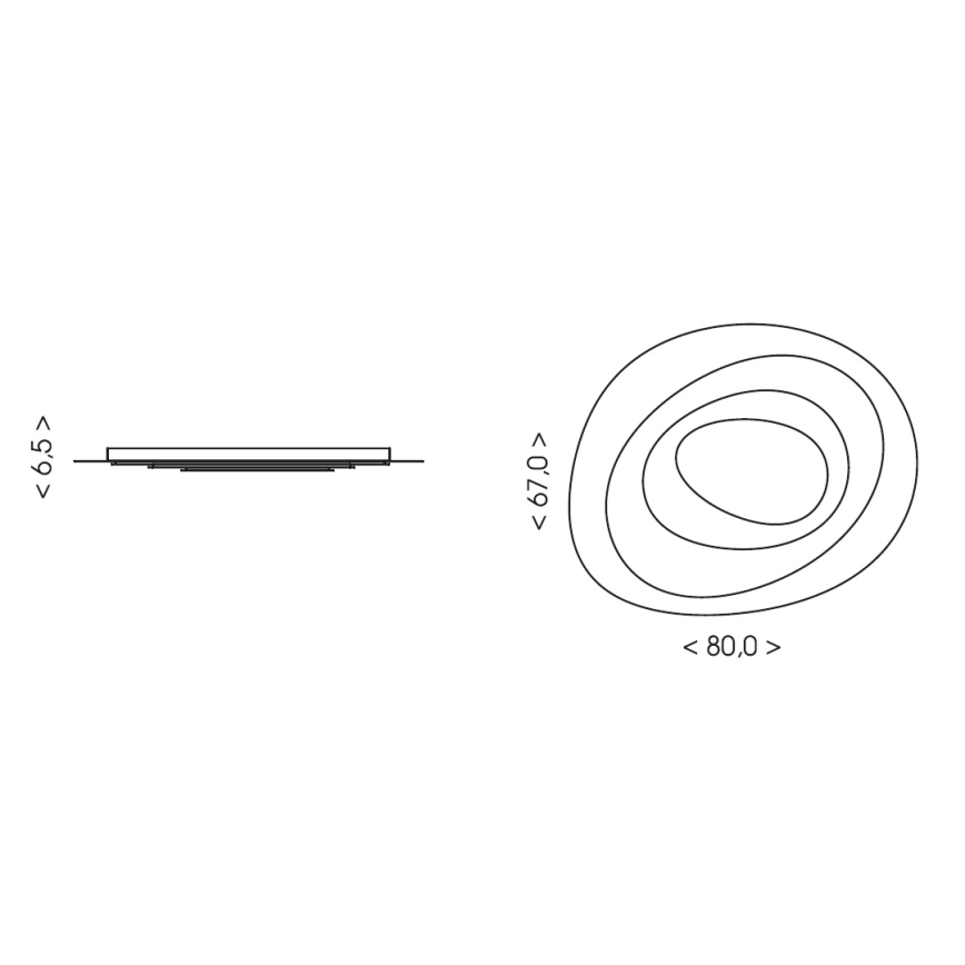 Brilagi - Dimbar LED-takarmatur MODERN MAXI LED/87W/230V 3000-6000K 67x80 cm + fjärrkontroll