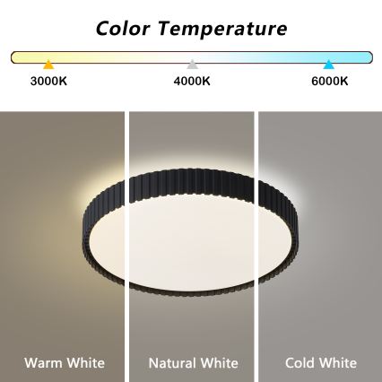Brilagi - LED-dimbar taklampa ORINO LED/54W/230V 3000-6000K svart diam. 43 cm + fjärrkontroll