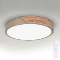 BRILAGI - LED dimbar taklampa PILANA LED/48W/230V 3000-6500K ek/beige Ø 40 cm + fjärrkontroll