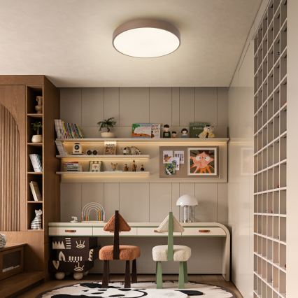 Brilagi - Dimbar LED-takarmatur POOL LED/36W/230V 3000-6000K Ø 30 cm brun + fjärrkontroll