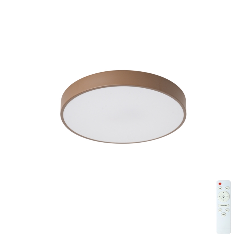 Brilagi - Dimbar LED-takarmatur POOL LED/36W/230V 3000-6000K Ø 30 cm brun + fjärrkontroll