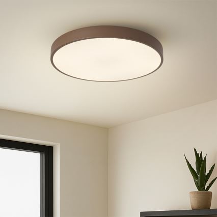 Brilagi - Dimmbar LED-taklampa POOL LED/48W/230V 3000-6000K Ø 40 cm brun + fjärrkontroll