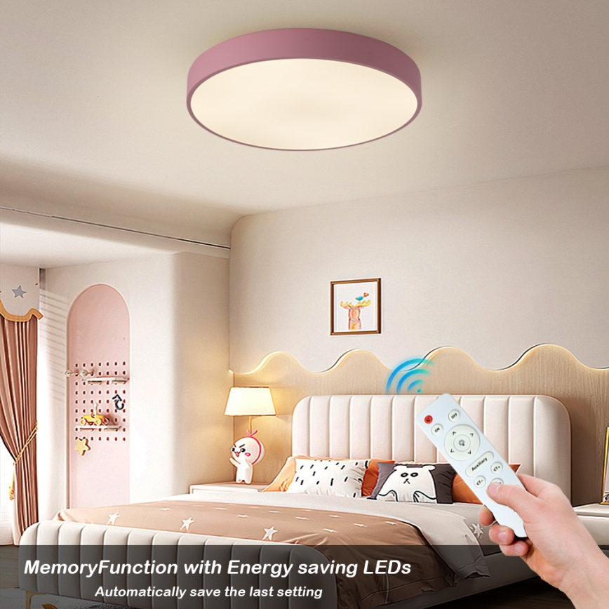 Brilagi - Dimbart LED-takarmatur POOL LED/60W/230V 3000-6000K Ø 50 cm rosa + fjärrkontroll