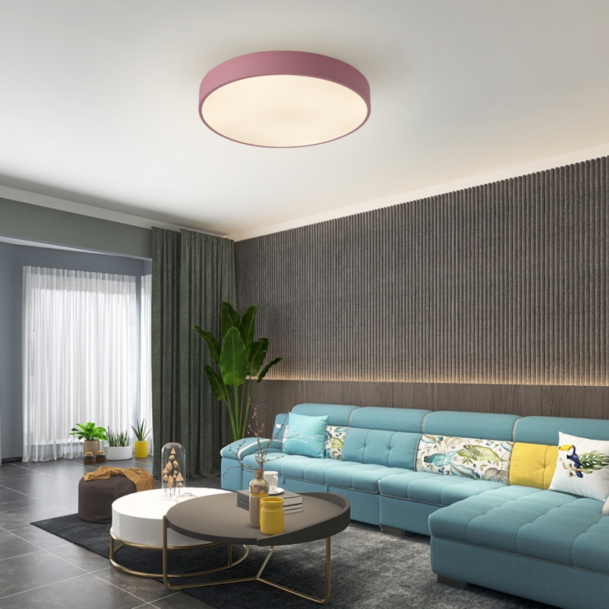 Brilagi - Dimbart LED-takarmatur POOL LED/60W/230V 3000-6000K Ø 50 cm rosa + fjärrkontroll