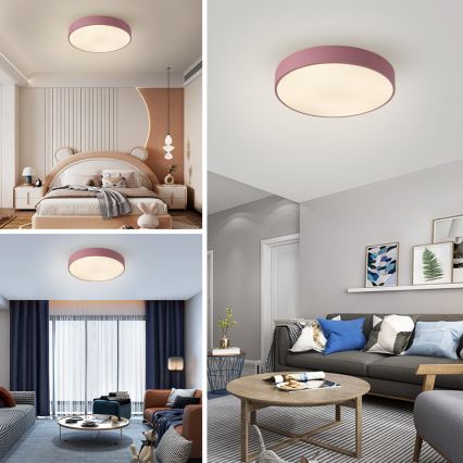 Brilagi - Dimbart LED-takarmatur POOL LED/60W/230V 3000-6000K Ø 50 cm rosa + fjärrkontroll