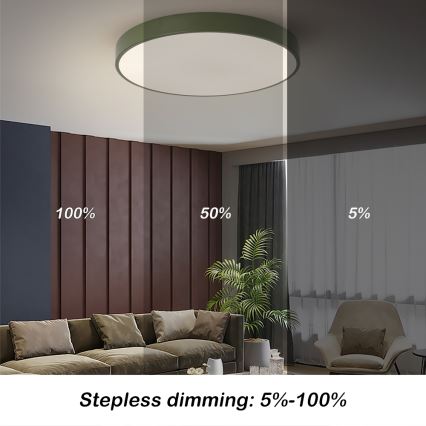 Brilagi - LED-dimmbar taklampa POOL LED/60W/230V 3000-6000K Ø 60 cm grön + fjärrkontroll