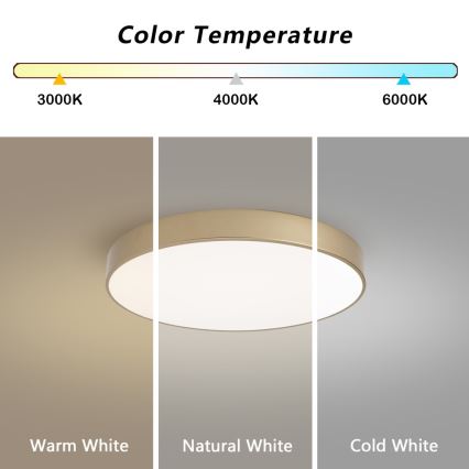 BRILAGI - LED-dimbar taklampa POOL LED/60W/230V 3000-6000K Ø 50 cm guld + fjärrkontroll