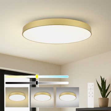 Brilagi - LED dimbar taklampa POOL SMART LED/180W/230V 3000-6000K 120 cm guld Wi-Fi Tuya + fjärrkontroll