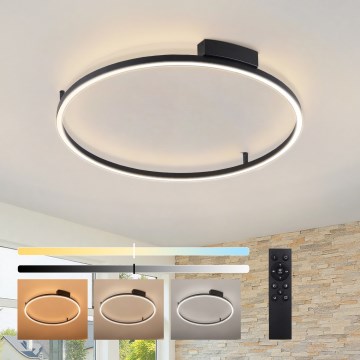 Brilagi - LED dimbar taklampa PORTOFINO LED/60W/230V 3000-6000K Ø 80 cm svart + fjärrkontroll