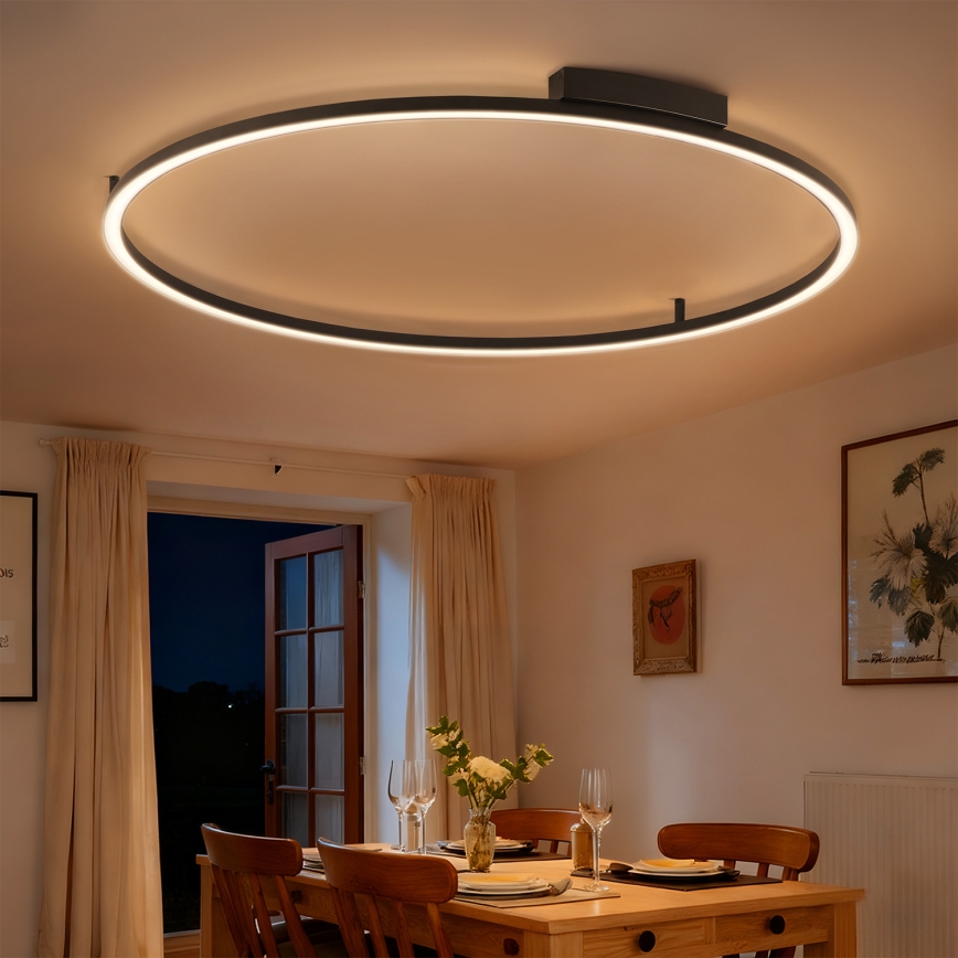 Brilagi - Dimbart LED-takarmatur PORTOFINO LED/85W/230V 3000-6000K Ø120 cm svart + fjärrkontroll