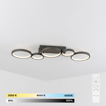 Brilagi - LED dimbar taklampa RINGO LED/34W/230V 3000-6000K 28x84 cm svart + fjärrkontroll