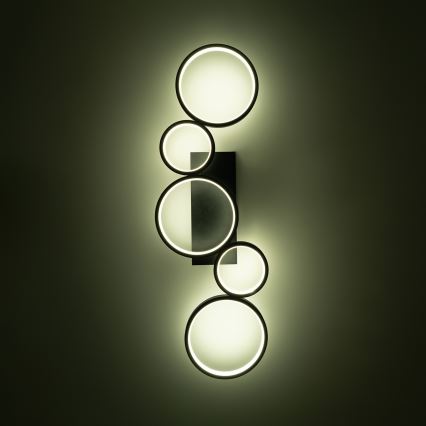 Brilagi - LED dimbar taklampa RINGO LED/34W/230V 3000-6000K 28x84 cm svart + fjärrkontroll