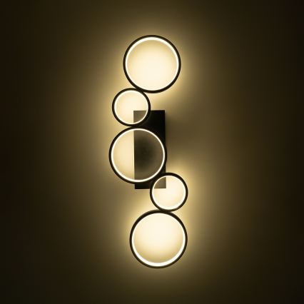 Brilagi - LED dimbar taklampa RINGO LED/34W/230V 3000-6000K 28x84 cm svart + fjärrkontroll