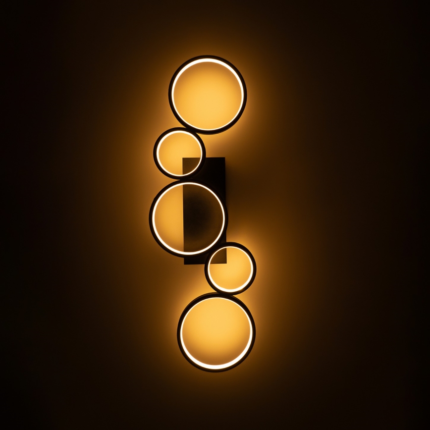 Brilagi - LED dimbar taklampa RINGO LED/34W/230V 3000-6000K 28x84 cm svart + fjärrkontroll
