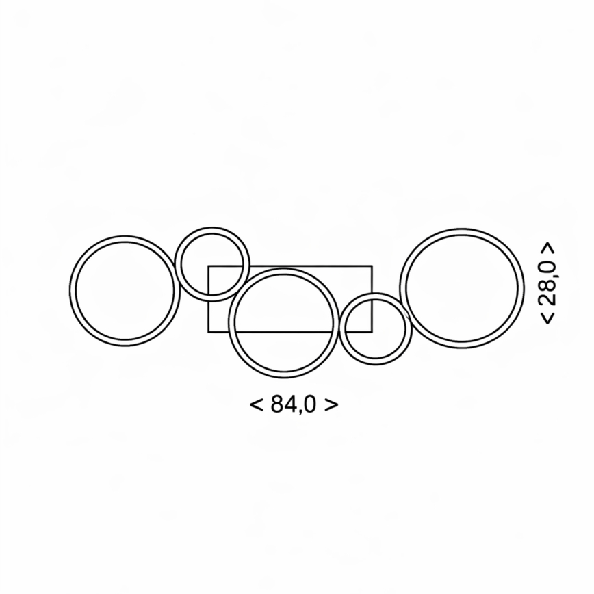 Brilagi - LED dimbar taklampa RINGO LED/34W/230V 3000-6000K 28x84 cm svart + fjärrkontroll