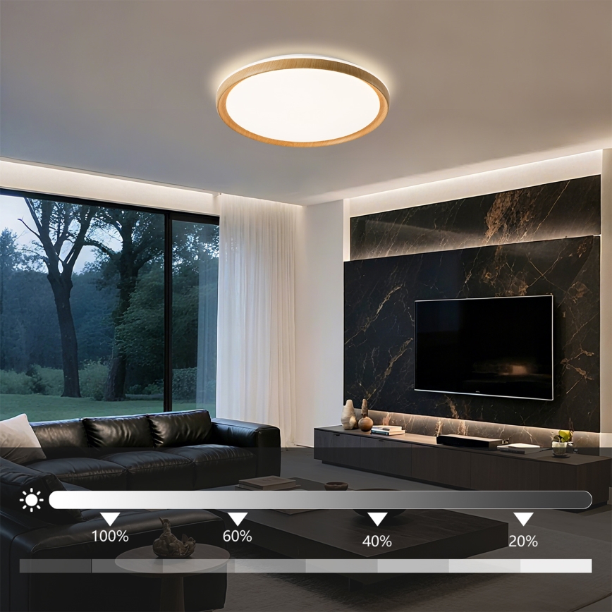 Brilagi - LED dimbar takarmatur RIVO LED/72W/230V 3000-6000K trädekor Ø 50 cm + fjärrkontroll