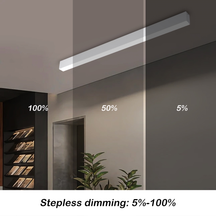 Brilagi - Dimbar LED-taklampa SLEEKLINE SMART LED/40W/230V 3000-6000K Wi-Fi Tuya vit + fjärrkontroll