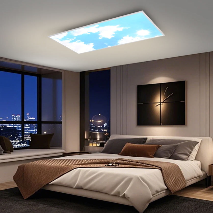 Brilagi - Dimbart LED-takarmatur SLIMFRAME SKY LED/80W/230V 120x60 cm 3000-6000K silver/blå + fjärrkontroll