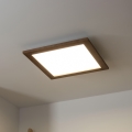 Brilagi - LED Dimbar taklampa SLIMFRAME WOOD LED/36W/230V 49,5x49,5 cm 3000-6000K mörkbrun + fjärrkontroll