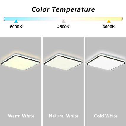 Brilagi - LED dimbar takarmatur SMART LED/24W/230V 43x43 cm 3000-6000K Wi-Fi Tuya Beacon + fjärrkontroll