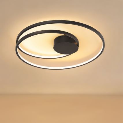 Brilagi - LED-dimmbar taklampa TWISTER LED/75W/230V 3000-6000K Ø 70 cm svart + fjärrkontroll