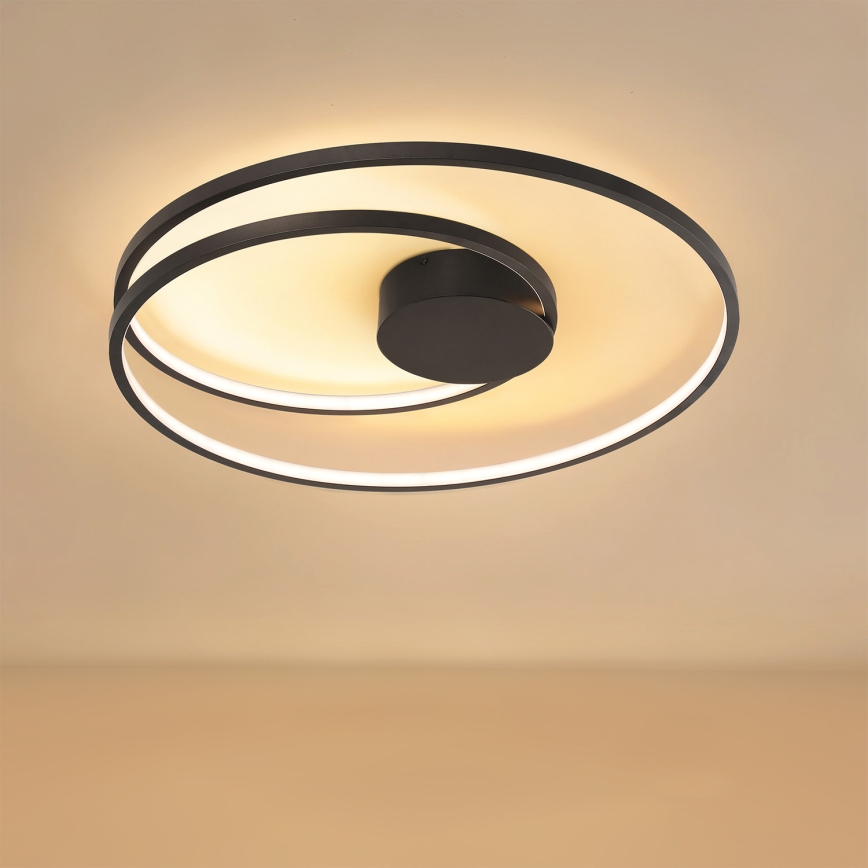 Brilagi - LED-dimmbar taklampa TWISTER LED/75W/230V 3000-6000K Ø 70 cm svart + fjärrkontroll
