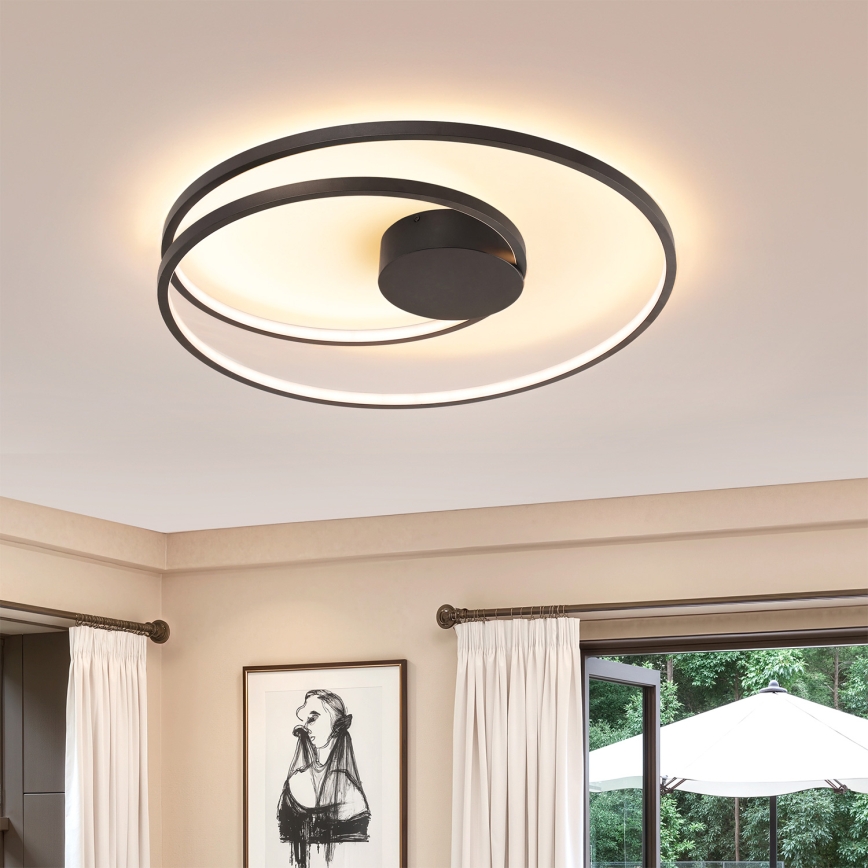 Brilagi - LED-dimmbar taklampa TWISTER LED/75W/230V 3000-6000K Ø 70 cm svart + fjärrkontroll