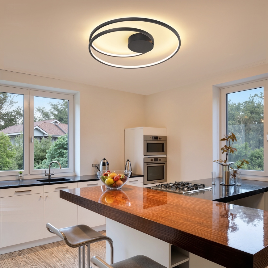 Brilagi - LED-dimmbar taklampa TWISTER LED/75W/230V 3000-6000K Ø 70 cm svart + fjärrkontroll