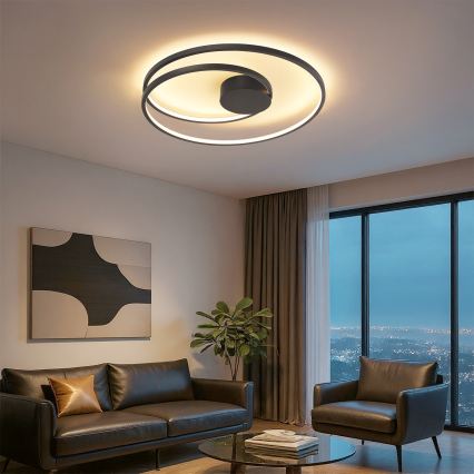 Brilagi - LED-dimmbar taklampa TWISTER LED/75W/230V 3000-6000K Ø 70 cm svart + fjärrkontroll