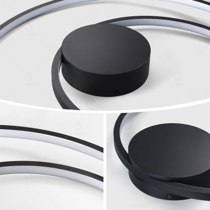 Brilagi - LED-dimmbar taklampa TWISTER LED/75W/230V 3000-6000K Ø 70 cm svart + fjärrkontroll