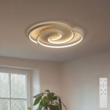 BRILAGI - LED dimbar taklampa VELO LED/70W/230V 3000-6500K 38x47,8 cm beige + med fjärrkontroll