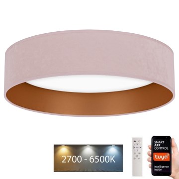Brilagi - LED dimbar taklampa VELVET SMART LED/36W/230V Ø 55 cm 2700-6500K Wi-Fi Tuya rosa/guld + fjärrkontroll