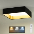 Brilagi - LED Dimbar taklampa VELVET SQUARE LED/24W/230V 3000/4000/6500K + fjärrkontroll svart