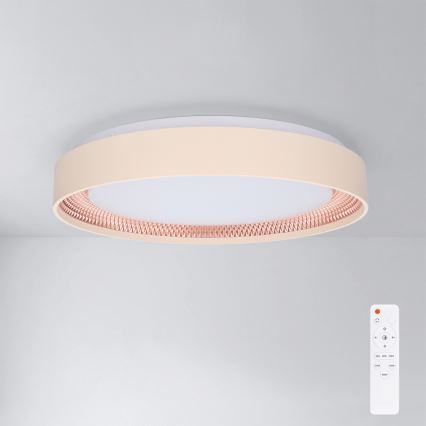 Brilagi - Dimbbar LED-takarmatur WALDO LED/48W/230V 3000-6500K Ø 40 cm beige/guld + fjärrkontroll