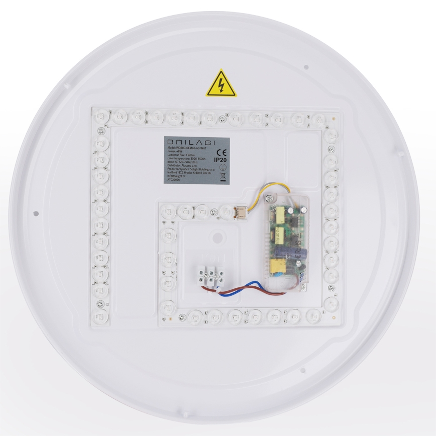 Brilagi - Dimbart LED-takarmatur WALDO LED/48W/230V 3000-6500K Ø 40 cm vit/silver + fjärrkontroll