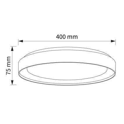 Brilagi - Dimbart LED-takarmatur WALDO LED/48W/230V 3000-6500K Ø 40 cm vit/silver + fjärrkontroll