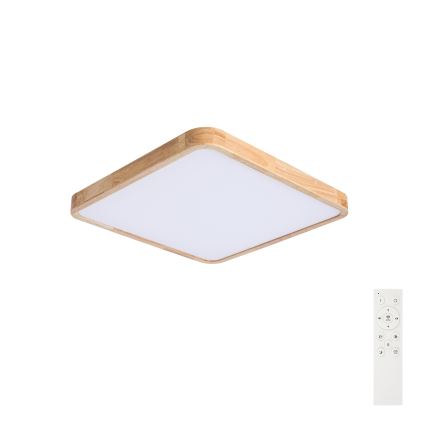 BRILAGI - Dimbar LED takarmatur WOODLINE SQUARE LED/80W/230V 3000-6000K ek 60x60 cm + fjärrkontroll