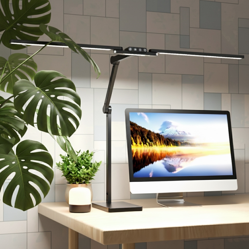 Brilagi - LED dimmbar beröringsstyrd bordslampa VARIO LED/24W/230V 3000-6500K CRI 92 svart
