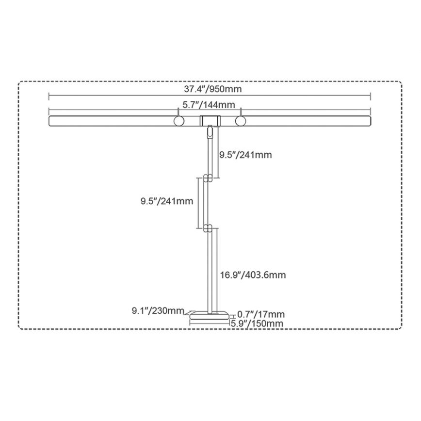 Brilagi - LED dimmbar beröringsstyrd bordslampa VARIO LED/24W/230V 3000-6500K CRI 92 svart