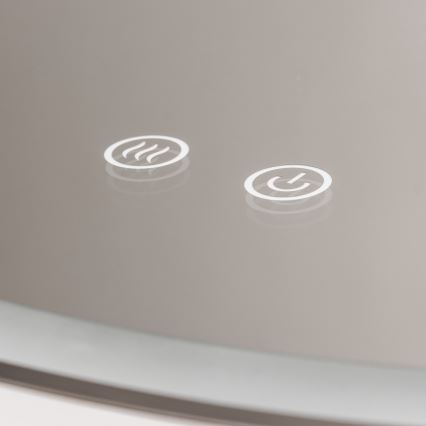 Brilagi - Dimmbar LED-badrumsspegel med uppvärmning och integrerad belysning ALU PRO LED/18W/230V Ø 60 cm 3000/4000/6500K IP44 blank krom CRI 90