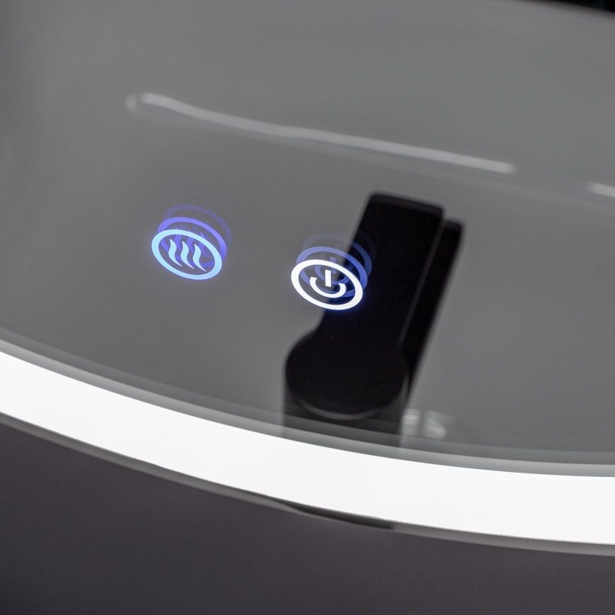 Brilagi - Dimmbar LED-badrumsspegel med uppvärmning och integrerad belysning ALU PRO LED/18W/230V Ø 60 cm 3000/4000/6500K IP44 blank krom CRI 90