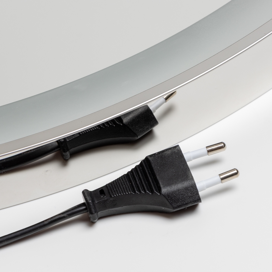 Brilagi - Dimmbar LED-badrumsspegel med uppvärmning och integrerad belysning ALU PRO LED/18W/230V Ø 60 cm 3000/4000/6500K IP44 blank krom CRI 90