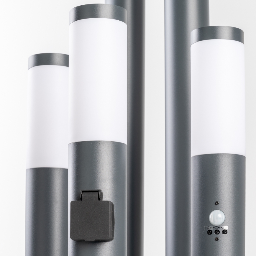 BRILAGI - Dimmbar LED-utomhuslampa ELIA 1xE27/6W/230V 2700-6500K IP44 Wi-Fi 100 cm antracit