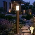 BRILAGI - LED-dimbar utomhuslampa ELIA 1xE27/6W/230V 2700-6500K IP44 Wi-Fi 100 cm matt krom
