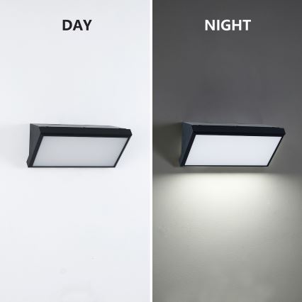 Brilagi - dimbar LED-utomhusvägglampa TRIANGLE 1xE27/6W/230V 2700-6500K IP65 svart