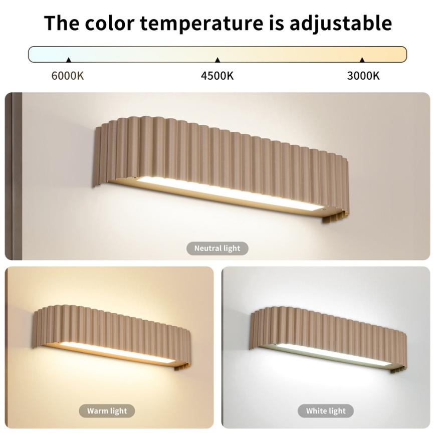 BRILAGI - LED-dimbar väggarmatur FALCON MODERN LED/14W/230V 3000-6000K 40 cm beige + fjärrkontroll