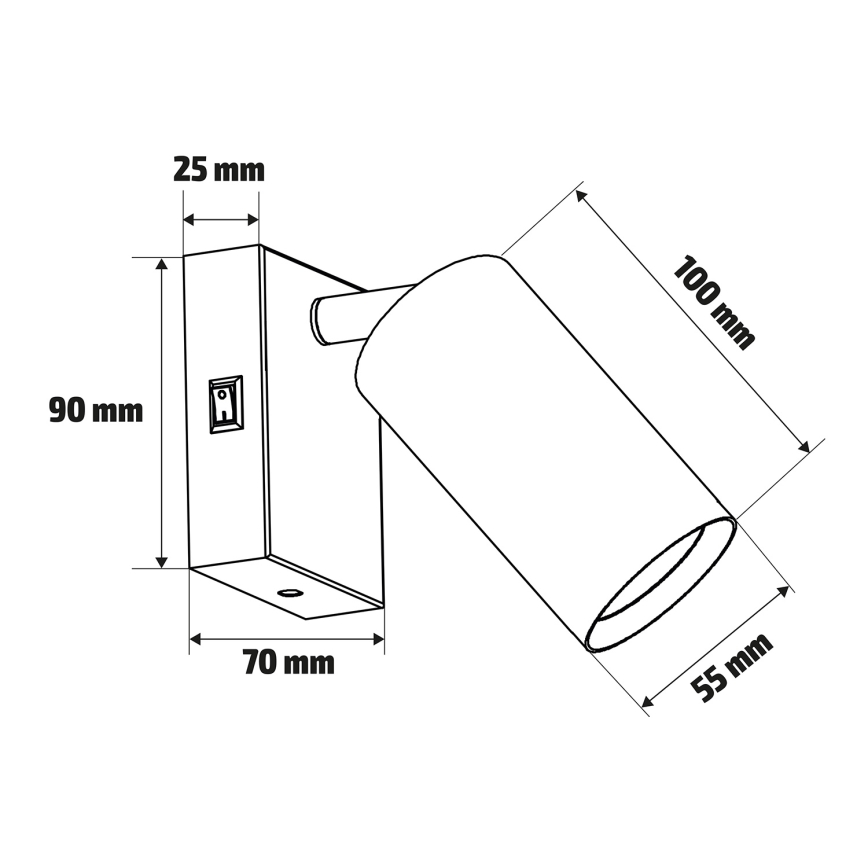 Brilagi - LED RGBW dimbar väggspot SELE 1xGU10/6W/230V 3000K svart/guld