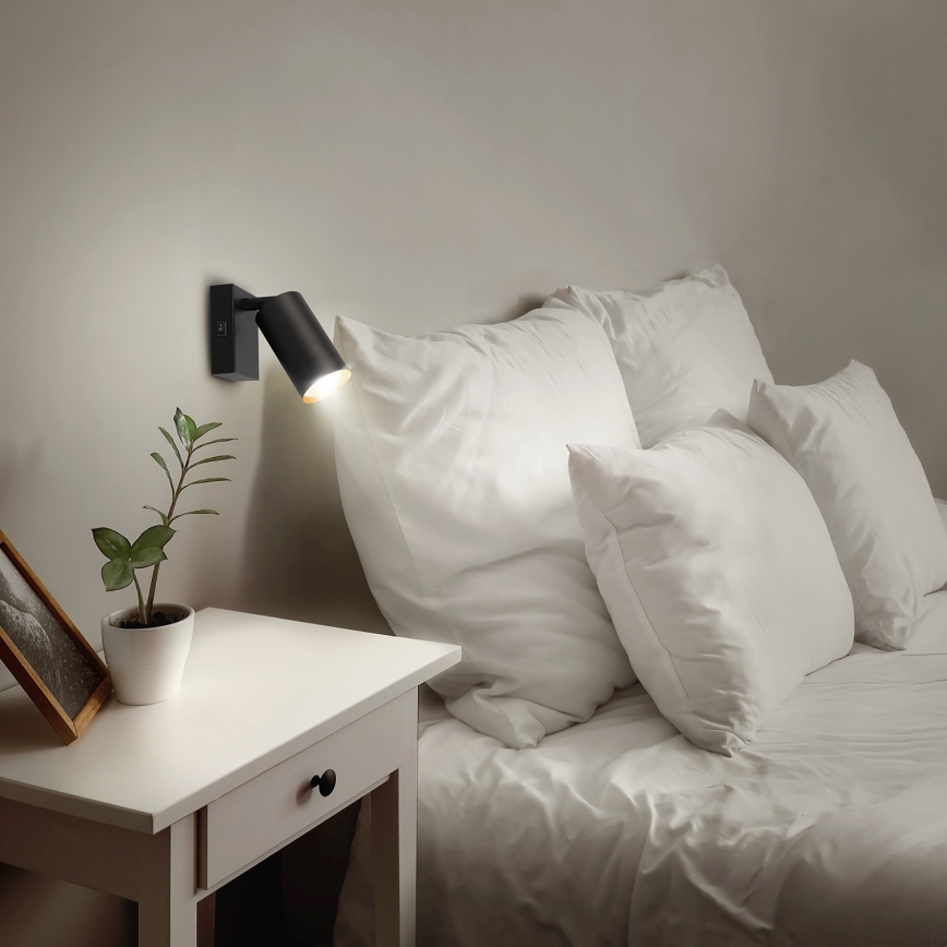 Brilagi - Dimmbar LED RGBW-väggspot SELE 1xGU10/6W/230V 3000K svart/guld + fjärrkontroll