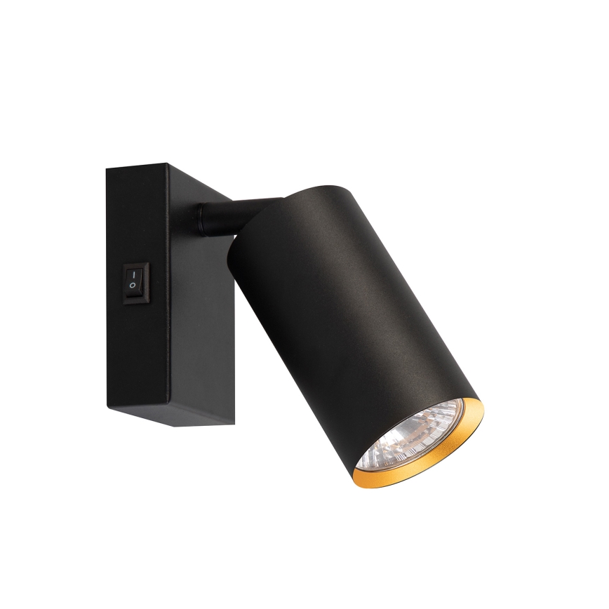 Brilagi - Dimmbar LED RGBW-väggspot SELE 1xGU10/6W/230V 3000K svart/guld + fjärrkontroll