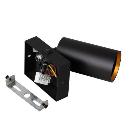 Brilagi - Dimmbar LED RGBW-väggspot SELE 1xGU10/6W/230V 3000K svart/guld + fjärrkontroll